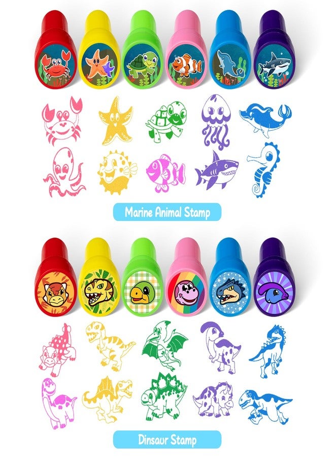 DMIGHT 100 Pcs Assorted Stamps for Kids Self-Ink Stamps (100 Different Designs, Dinosaur, Zoo Safari, butterfly, space, ) for Party Favor, Carnival Prizes, School, Easter Egg Stuffers, Halloween, Christmas - Image 5